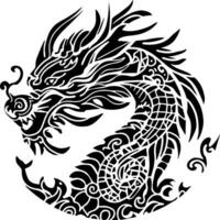 Dragon, vector drawing, chinese dragon, new year, Happy Chinese new year 2024 Zodiac sign, year of the Dragon, Traditional Chinese Dragon. Set of Chinese character translate, vector