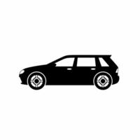 Hatchback car icon vector. Crossover car silhouette for icon, symbol or sign. Hatchback car graphic resource for transportation or automotive vector