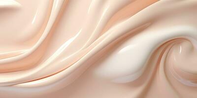 Generative AI, nude beige color background, flowing cream liquid photo