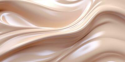 Generative AI, nude beige color background, flowing cream liquid photo