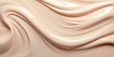 Generative AI, nude beige color background, flowing cream liquid photo