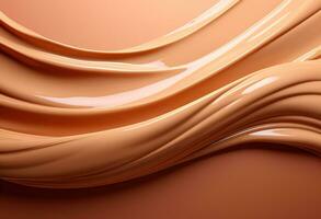 Generative AI, nude beige color background, flowing cream liquid photo