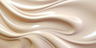 Generative AI, nude beige color background, flowing cream liquid photo