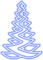 néon Noël arbre illustration pour plus sombre arrière-plans. png avec transparent Contexte.
