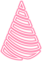 Neon Christmas tree illustration for darker backgrounds. PNG with transparent background.