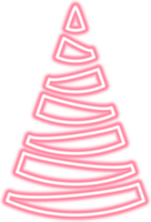 neon Natale albero illustrazione per più scuro sfondi. png con trasparente sfondo.