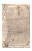 Old Paper Parchment with Gold Border Ornament png