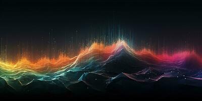 Generative AI, Abstract digital background, technology concept, neural networks, science template photo