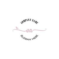 EA Initial logo monogram butterfly handwriting signature vector