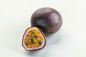 Tropical sweet and juicy passionfruit photo