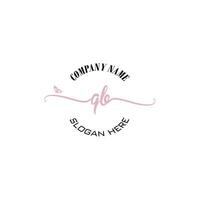 QB Initial logo monogram butterfly handwriting signature vector