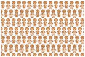 Christmas Gingerbread Cookie Pattern Background png