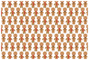 Christmas Gingerbread Cookie Pattern Background png