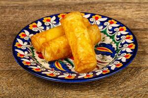 Roasted spring roll photo