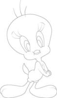 Tweety Bird coloring page vector