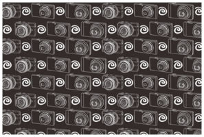 Camera Line Art Pattern With Transparent  Background png