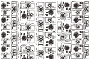 Camera Line Art Pattern With Transparent  Background png