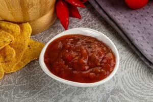 Spicy mexican sauce Salsa dip photo