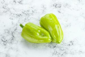 Green raw fresh bell pepper photo