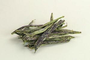 Raw green bean string heap photo