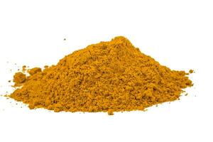 Curcuma powder isolated on white photo