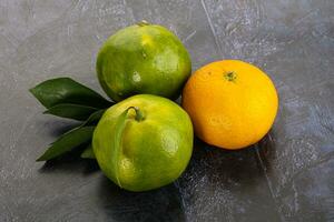 Fresh ripe sweet juicy mandarins photo
