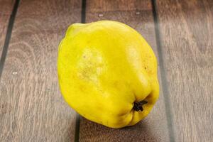 Ripe sweet organic quince fruit photo