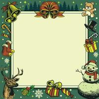 Christmas Frame Border with Blank Space vector