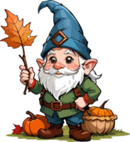 Thanksgiving Gnome Cartoon Design AI Generative png