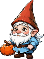 Thanksgiving Gnome Cartoon Mascot Image AI Generative png