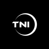 TNI Letter Logo Design, Inspiration for a Unique Identity. Modern Elegance and Creative Design. Watermark Your Success with the Striking this Logo. vector