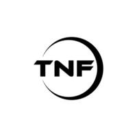tnf letra logo diseño, inspiración para un único identidad. moderno elegancia y creativo diseño. filigrana tu éxito con el sorprendentes esta logo. vector