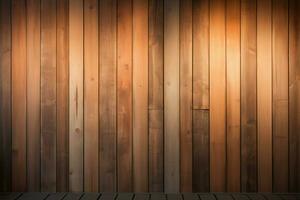 Spotlight draws attention to the textured beauty of a wooden wall AI Generated photo