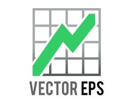 Vector green business presentation summary finance report bar chart increasing icon