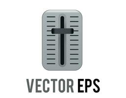 negro nivel control deslizante controlador gris sonido, audio, música mezcla consola icono con escala marcas vector