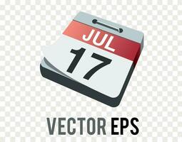 Vector gradient red traditional scheduled calendar icon for appointment, business plan, event, project