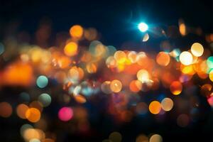 bokeh luces emitir un encantador difuminar, creando un mágico atmósfera ai generado foto