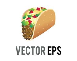 vector degradado mexicano comida de Texas y Mexico taco icono