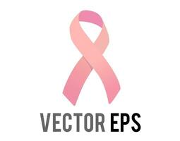 vector pink awareness ribbon badge icon