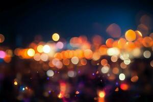 Mystical atmosphere with captivating blurred bokeh lights in the background AI Generated photo