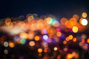 Enchanting bokeh lights form a captivating, blurred background AI Generated photo