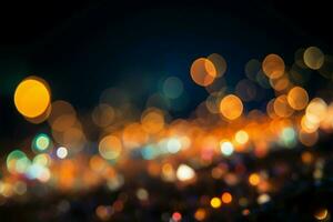 Bokeh lights cast an enchanting blur, creating a magical atmosphere AI Generated photo