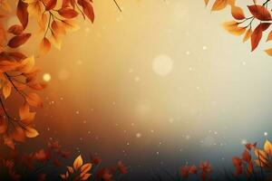 A space for text on an autumn themed image background AI Generated photo