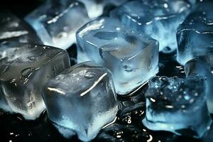 mejorado hielo cubitos traer ambos color y refresco a el antecedentes ai generado foto