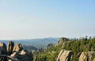 Rocks on Top of a Mountain Range in Custer State Park photo