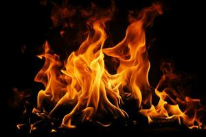 Flame texture Burning material backdrop, a fiery blaze and torch AI Generated photo