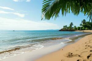 Pristine Pattaya, Thailand, where palm trees sway by the tranquil beach AI Generated photo