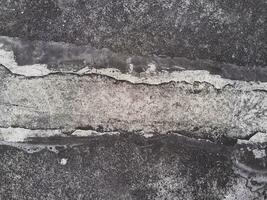 Grungy wall of gray concrete texture with cracked surface from sand and cement materials. photo