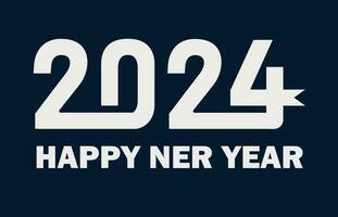 Happy new year 2024 welcome text typography design. Year changing from 2023 to 2024 banner. end of 2023 and starting of 2024. new year eve holiday greeting background vector design.