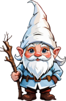 Winter Gnome Cartoon Illustration AI Generative png